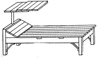 лежак з затіненням для голови