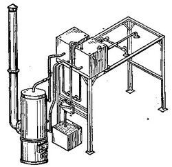 Душова установка котла водогрійного типу КСНВ-2