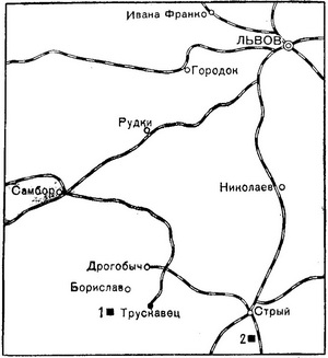 географічне положення курорту Трускавець